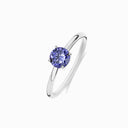 Promise-Ring mit rundem Zirkonia (5 Farben) - Silber OnePromise