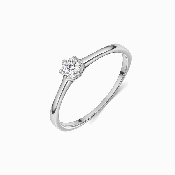 Promise-Ring mit Zirkonia - Weißgold