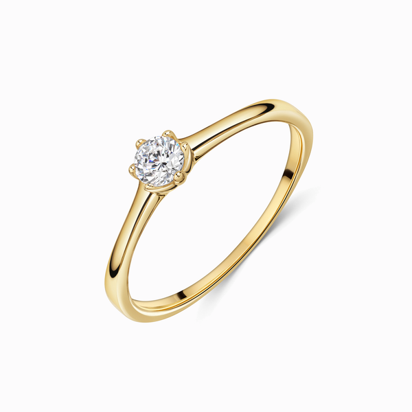 Promise-Ring mit Zirkonia - Gold