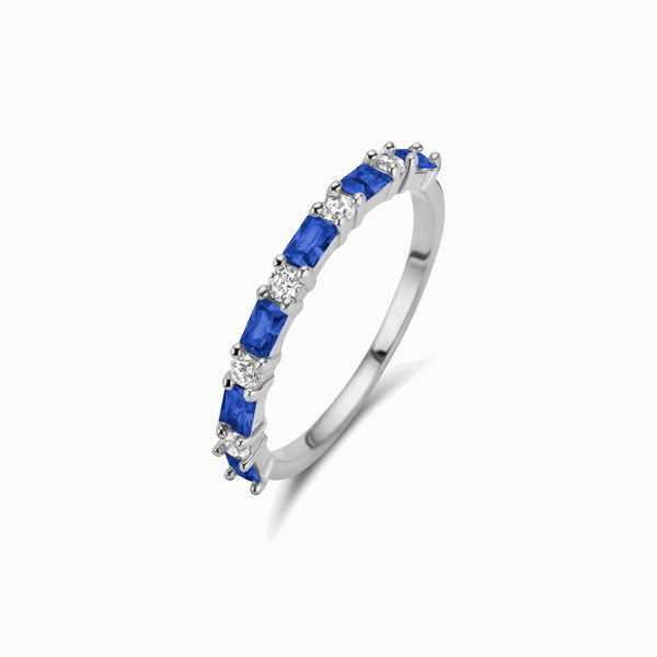 Promise-Ring mit 11 Zirkonia - Silber