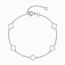 CIRCLE Armband 20/17cm mit Kleeblättern Silber 925/000 rhodiniert OnePromise