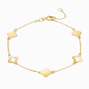 CIRCLE Armband Kleeblätter Gold OnePromise