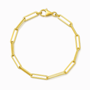 CIRCLE Paperclip Armband 19cm lang Gold OnePromise