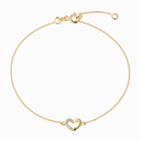 CIRCLE Armband Herz mit 7 Zirkonia Gold OnePromise