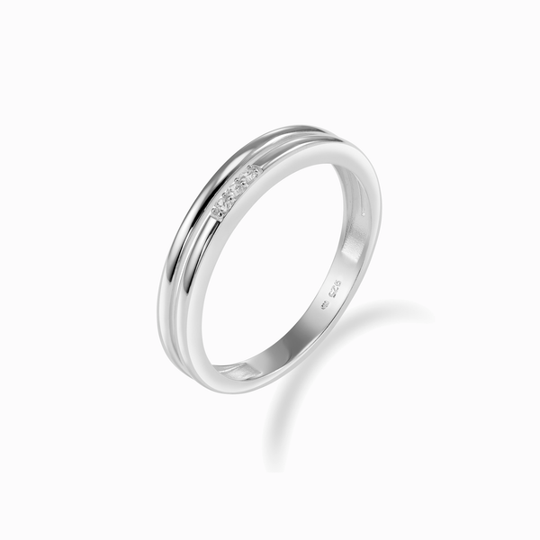 Promise-Ring Zirkonia Silber