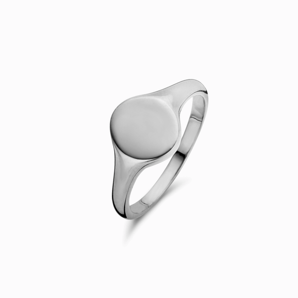 Promise-Ring Siegeldesign oval 9 x 8mm Silber