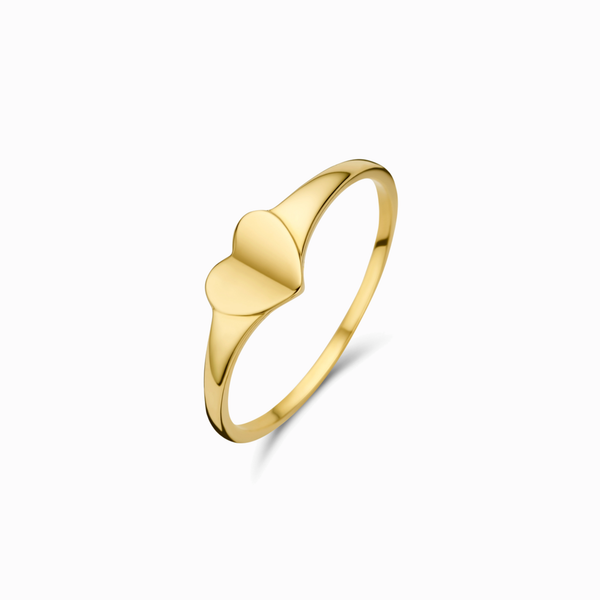 Promise-Ring Siegelring Herz - Gold