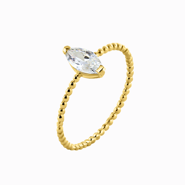 Promise-Ring Zirkonia - Gold