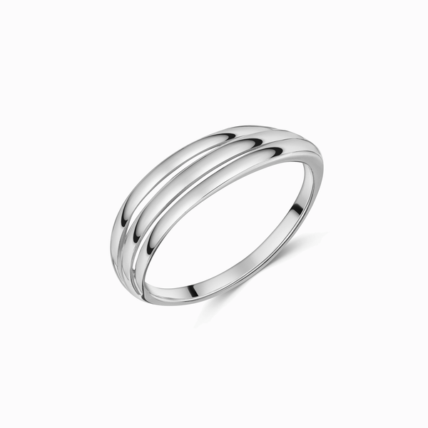 Promise-Ring 3-rhg. glanz Silber