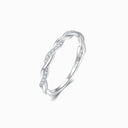 Promise-Ring twisted mit Zirkonia - Silber OnePromise