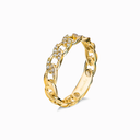 Promise-Ring Kettenring mit 18 Zirkonia - Gold OnePromise