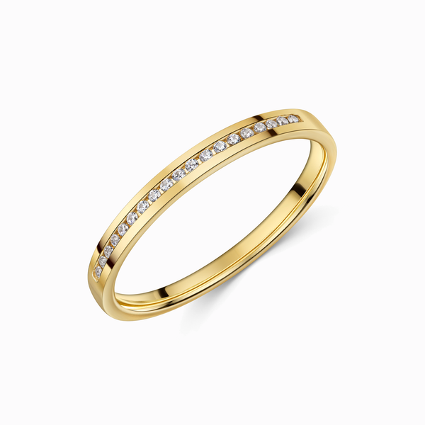 Promise-Ring mit 19 Zirkonia - Gold