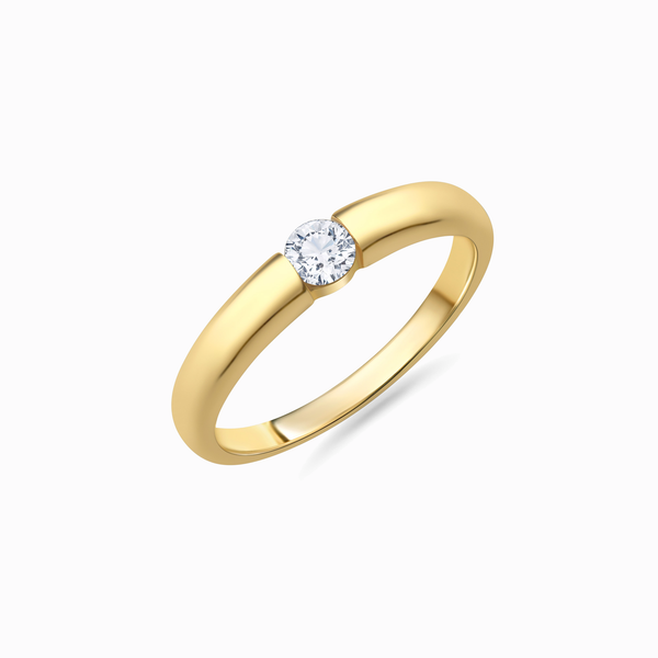 Promise-Ring mit Lab Grown Brilliant 0,20 ct. - Gold
