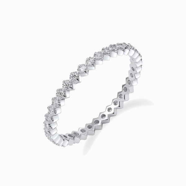 Promise-Ring Zirkonia - Silber