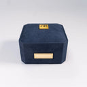 Elegante Samt-Ringbox in Blau OnePromise